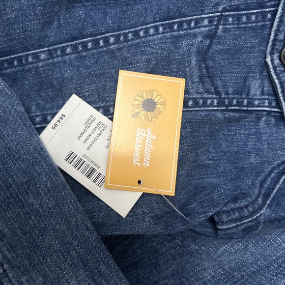 Girls Gymboree Denim Blue Jean Jacket Embroidered Flowers  Large Cute! - Picture 7 of 7